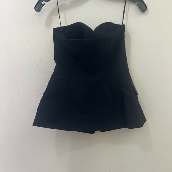 Zara Black Strapless Tailored Bustier - Picture 13 of 16